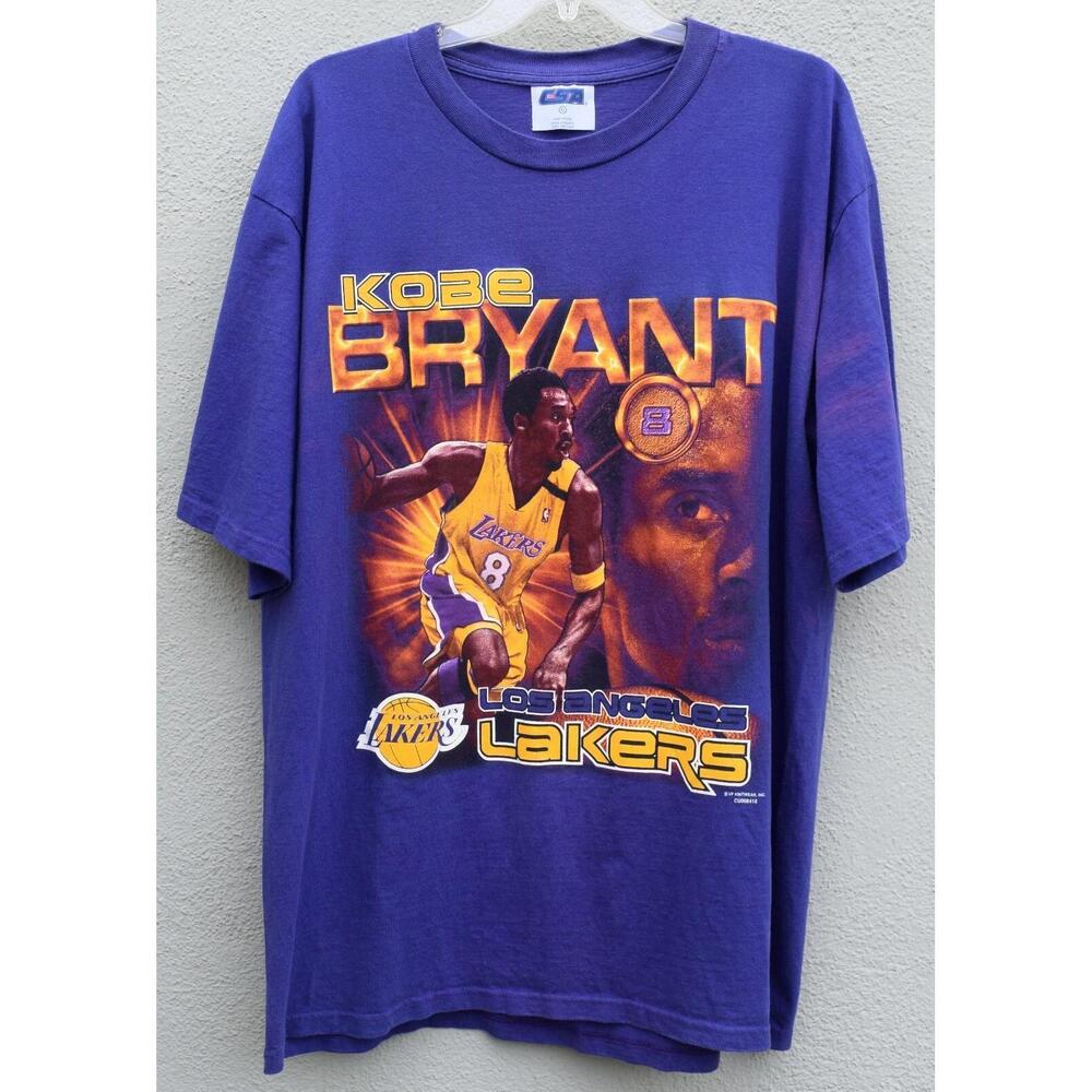 Kobe Bryant Coin 8 Los Angeles Lakers Graphic TShirt Purple  Csa Y2K